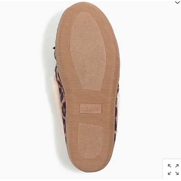 J. Crew leopard calf hair moccasin house slippers 8 - Picture 6 of 10